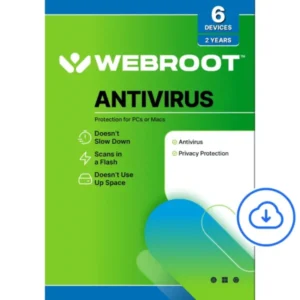 Webroot – Antivirus Protection and Internet Security (6 Devices) (2-Year Subscription)