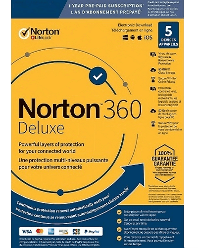 Norton 360 Deluxe – 1-Year / 5-Device – Global